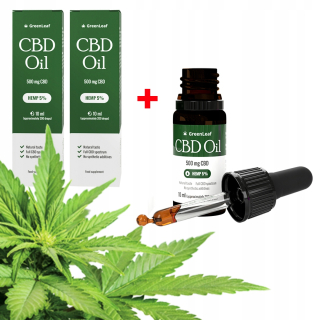 CBD - 2 + 1 zdarma SUPER kvalita kópie OIL CBD 5% 500 mg