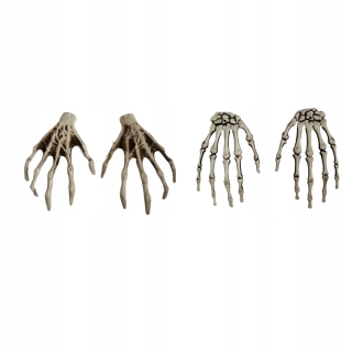 Halloween - 2 páry Halloween čarodejnícke ruky Claw Skeleton