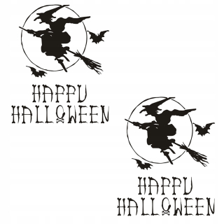 Halloween - 2 Halloween Flying Sticker Witch DIY Art