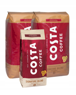 Zrnková káva -  2 x COSTA COFFEE SIGNATURE TMAVÝ 1 kg + ZDARMA