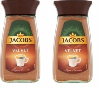 Instantná káva - 2 x rozpustný kávový jacobs zamat 100g