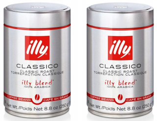 Zrnková káva - 2 x Káva Beans Illy Blend Classico 250 g