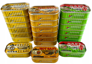 21 x Marocké sardinky v oleji, s chilli, paradajkami