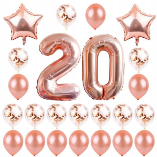 Darček na Valentína - 24 kusov 20 fólií Balón tvar balónikovej hviezdy