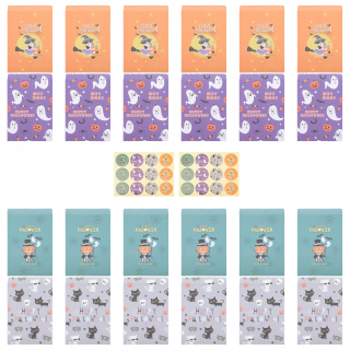 Halloween - 24 Halloween Sets Candy Paper Tags H
