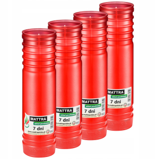 4× Parafínová náplň do sviečok Mattra 24 cm