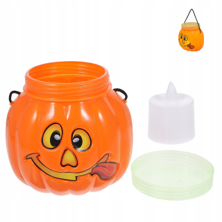 Halloween - 2ks Halloween Candy Bucket s LED sviečkou Hallow