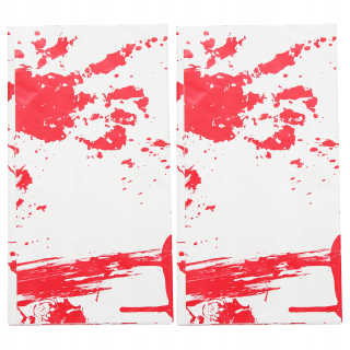 Halloween - 2pcs Halloween Bloody Handprints Obdĺžnik obrus