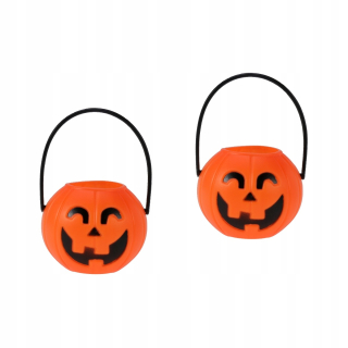 Halloween - 2ks 7 cm prenosné vedro tekvicových detí