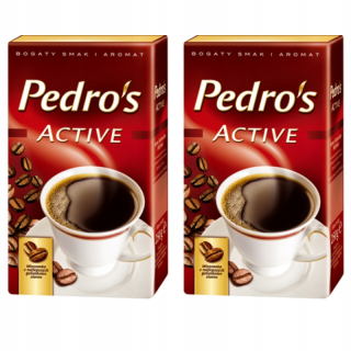 Káva mletá - 2x mletá káva Pedros Active 500g