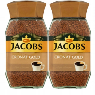 Instantná káva - 2x rozpustný kávový jacobs cronat gold 200 g