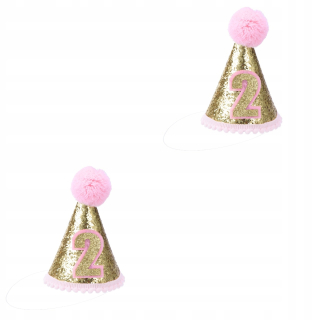 Halloween - 2pcs trblietky Sparkle 2. narodeninový kužeľ s nastaviteľným