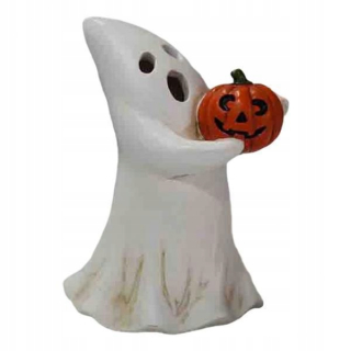 Halloween - 2xHalloween drží záhradnú sošku