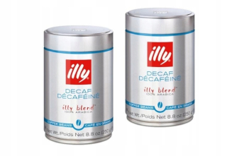 Zrnková káva - 2xkawa zrna Illy decaf decaffeinowa 250g