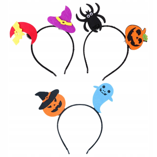 Halloween - 3 Halloween Hair Hoop Pumpkin Ghost Bat