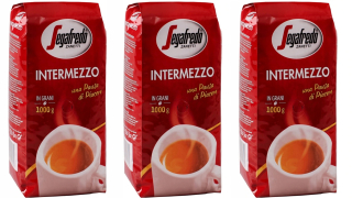 Zrnková káva -  3 x KÁVA ZRNKA SEGAFREDO INTERMEZZO 1 kg