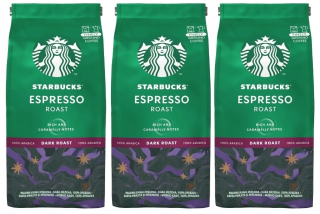 Káva mletá - 3 x Starbucks Espresso Roast, mleté 200 g