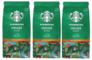 Káva mletá - 3 x Káva Starbucks House Blend Pečené mleté 200g