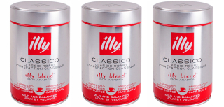Káva mletá - 3 x káva mleté Illy Classico 100% Arabica 250 g