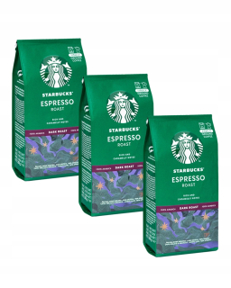 Káva mletá -  3 x Káva Mielona Starbucks Espresso Dark 200g
