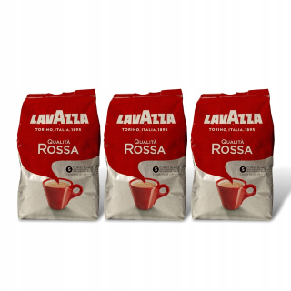Zrnková káva -  3 x Káva Beans Lavazza Quality Rossa 1 kg