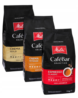 Zrnková káva -  3 x Káva Beans Melitta CafeBar 1 kg