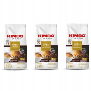 Zrnková káva -  3 x Kimbo Aroma Gold 1 kg kávových zŕn