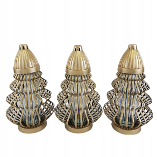 3 x SET sviečok, ZLATÉ LAMPY NA VIANOČNÝ STROMČEK