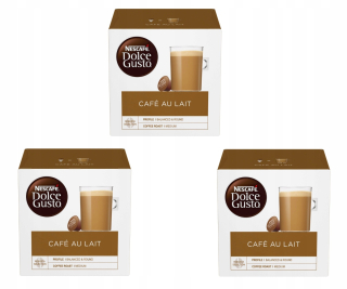 Kávové kapsule - 3x NESCAFE DOLCE GUSTO CAFE AU LAIT XXL 90