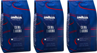 Zrnková káva -  3x Granner Coffee Lavazza Crema E Aroma modrá 1 kg