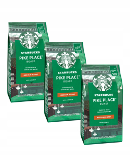 Zrnková káva -  3x kávové zrná STARBUCKS PIKE PLACE MEDIUM 200g