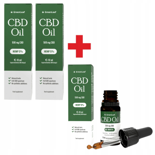 CBD - 3x CBD konopný olej 5% 500 mg AKO CHCELA PRÍRODA