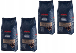 Zrnková káva -  4 x KÁVOVÉ ZRNKY KIMBO DELONGHI 100% ARABICA 1kg