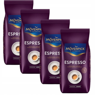 Zrnková káva - 4 x movenpick espresso 1kg obilia kávu