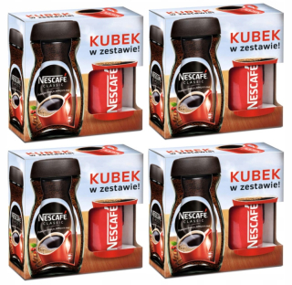 Káva mletá -  4x instantná káva Nescafe Classic 200g + 4 HROBKY