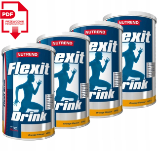 Ochrana kĺbov -  4x NUTREND FLEXIT DRINK 400g Glukozamín vápnik