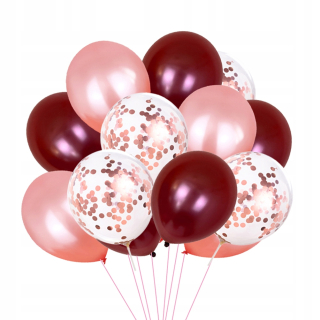 Darček na Valentína - Burgundský balón a pre vzduch alebo hélium 40 cm