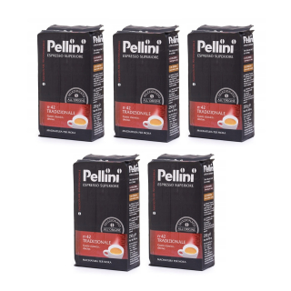 Káva mletá - 5x mleté kávy PELLINI NR42 TRADIZIONALE 250G