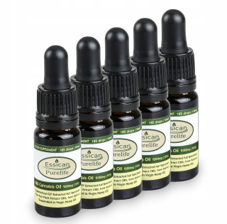 CBD - 5xolejek Konop.Pure Life 10% CBD 1000 mg / 10 ml + ZADARMO