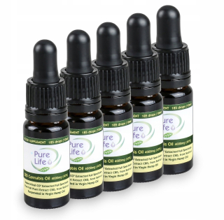 CBD - 5xolejek Konop.pure Life 40% CBD 4000mg / 10 ml + ZADARMO