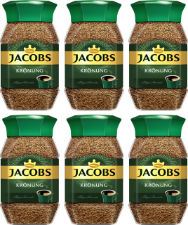 Instantná káva -  6 x rozpustná kaviareň Jacobs Kronung 200g