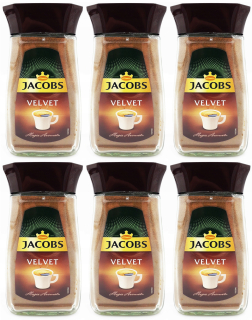 Instantná káva -  6 x rozpustný kávový jacobs Velvet 200g