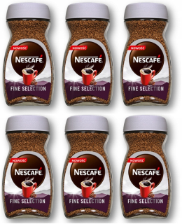 Instantná káva - 6 x Nescafe FINE SELECTION instantná káva 185g