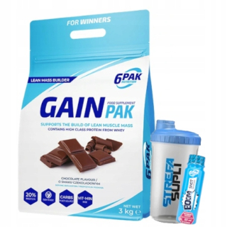 Gainer - 6PAK GAINER ZÍSKAJTE PAK 3K SHAKER NA BEZPEČNÝ PROTEÍN