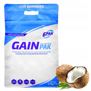 Gainer - 6PAK NUTRITION GAIN PAK 3000g GAINER NA MASE WHEY