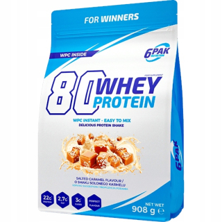 Proteín -  6PAC WPC 80 Srvátková proteín 908 g Protein Dege