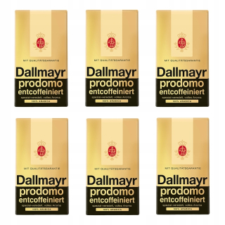 Káva mletá - 6x DALLMAYR PRODOMO bez kofeínu 500g + ZDARMA!