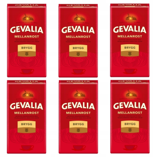 Káva mletá -  6x Gevalia Brygg Coffee Mielona 450G + ZADARMO