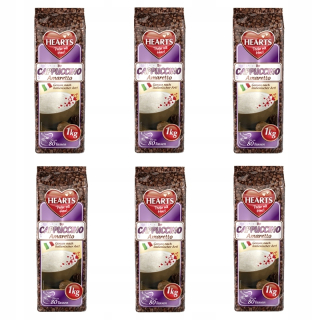 Cappuccino - Kapučíno - 6x srdce cappuccino Amaretto 1kg + ZADARMO!