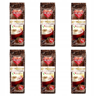 Cappuccino - Kapučíno - 6x Hearts Cappuccino Kakaonote 1KG + ZADARMO!